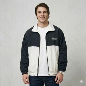Vtg 90s SEIKO Watch Promo Windbreaker Jacket Augusta Made in USA Mens‎ Medium M